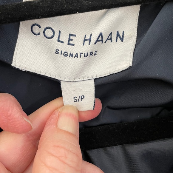 Cole Haan Navy Puffer Down 2 layer Winter Coat - Picture 2 of 7